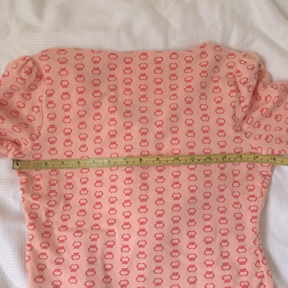 Apple pattern print pink zip up hoodie - small - Picture 8 of 10